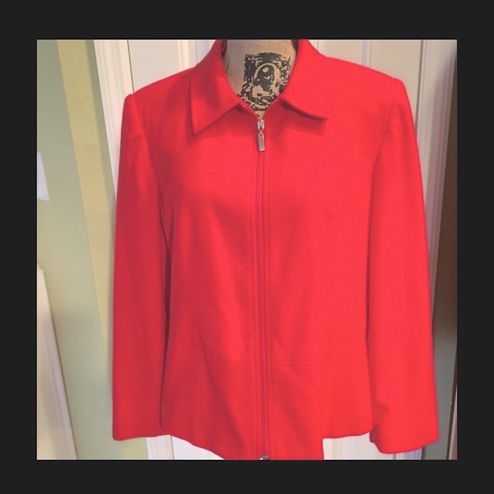 ✔️ Sag Harbor Red Classy Jacket Size 14P dressy! 💐